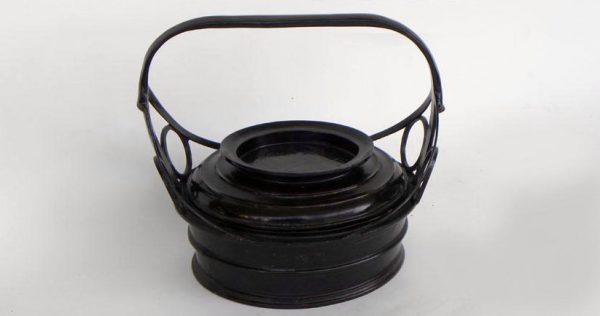 Bamboo Lacquered Basket with Lid, Myanmar, c.1911