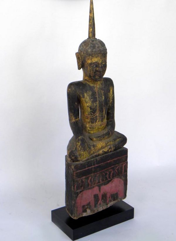 Wooden Seated Buddha, Laos, 19th Century