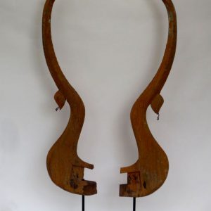 Pair of Wooden Chofa, Nothern Thailand, 19th Century