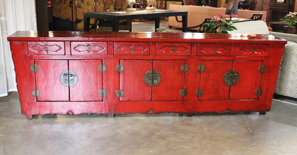 Red Lacquered Sideboard