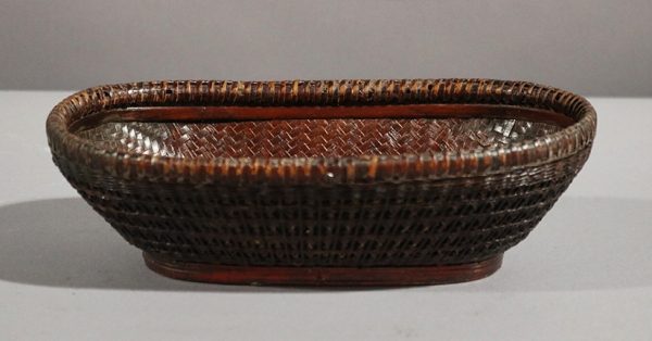 Open Oval Bamboo Basket