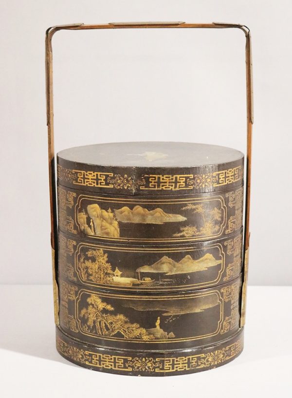 Lacquered Gilt Wedding Basket