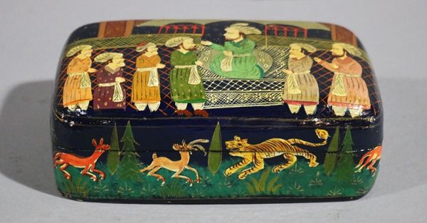 Painted Paper Mache Box