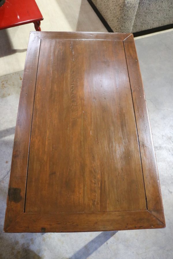 2-Drawer Lacquered Elm Wood Table - Image 3