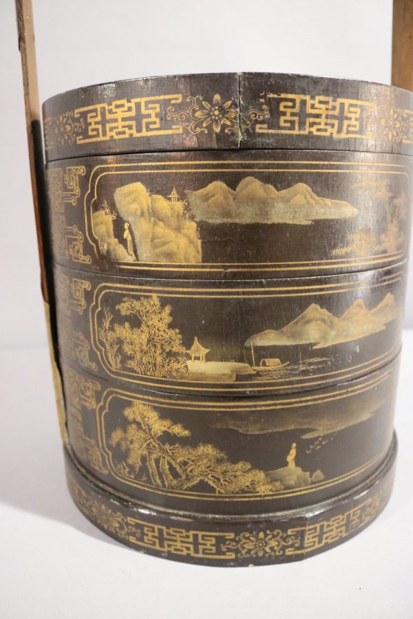 Lacquered Gilt Wedding Basket - Image 5