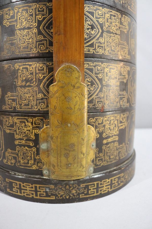 Lacquered Gilt Wedding Basket - Image 6