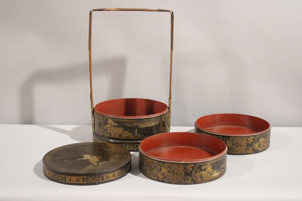 Lacquered Gilt Wedding Basket - Image 9