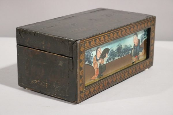 Black Lacquer Painted Box - Image 4
