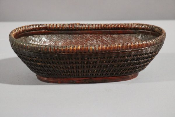 Open Oval Bamboo Basket - Image 3