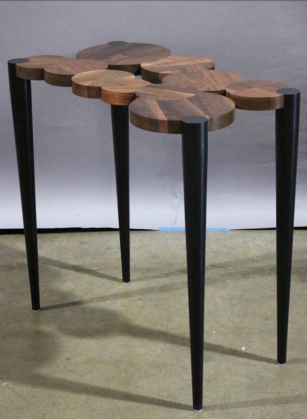 Walnut and Ebonized Oak End Table
