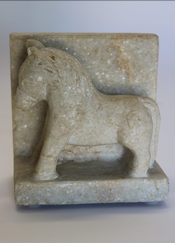 Hand carved white marble figure