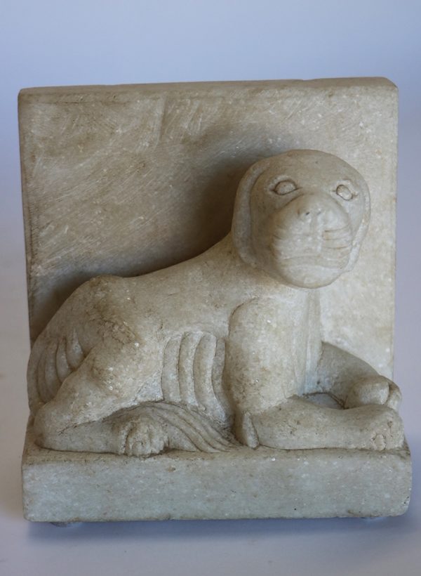 Hand carved white marble figure from India