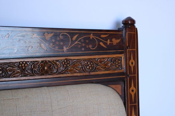 Satin Wood Inlaid Sofa - Image 2