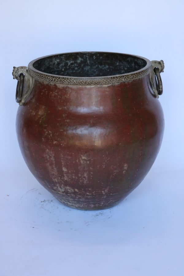 Copper bird handle water pot from India - Image 7