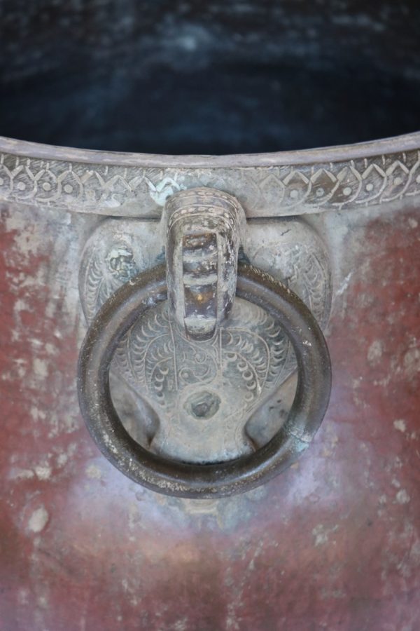 Copper bird handle water pot from India - Image 3