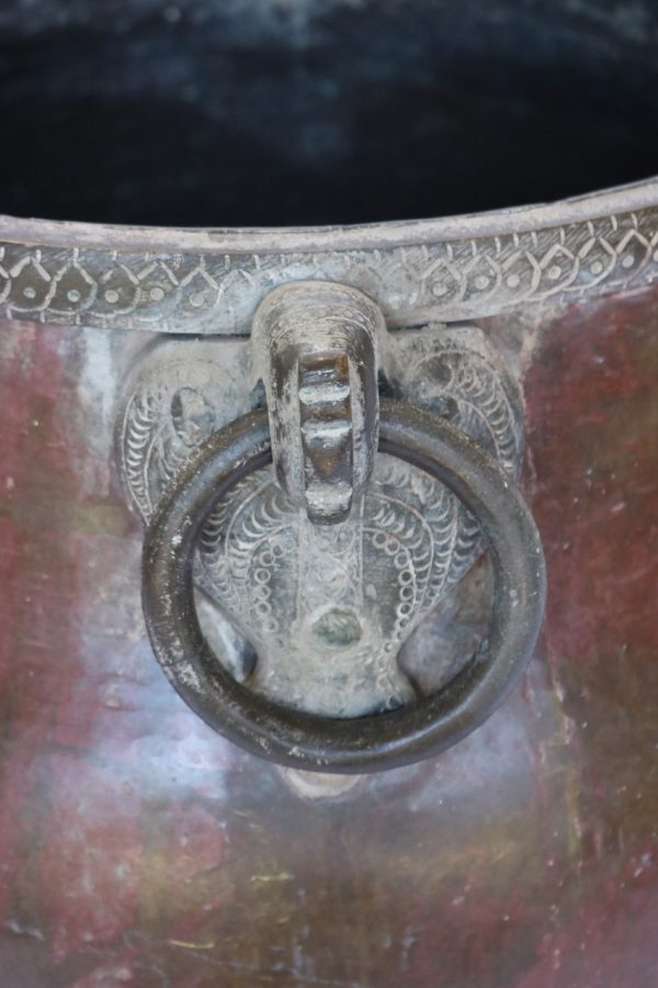 Copper bird handle water pot from India - Image 5