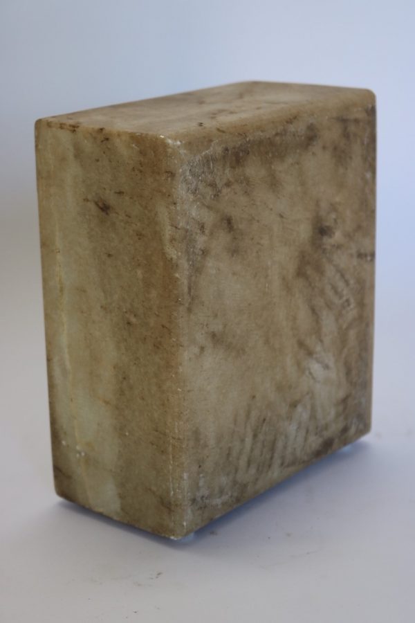 Hand Carved White Marble Votive from India - Image 5