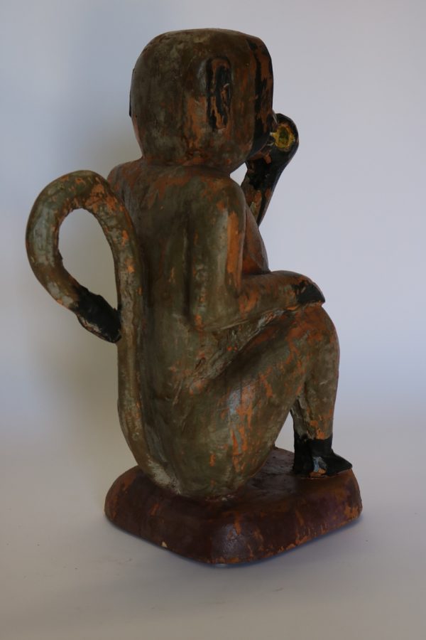 Hand Carved Wooden Painted Monkey - Image 3