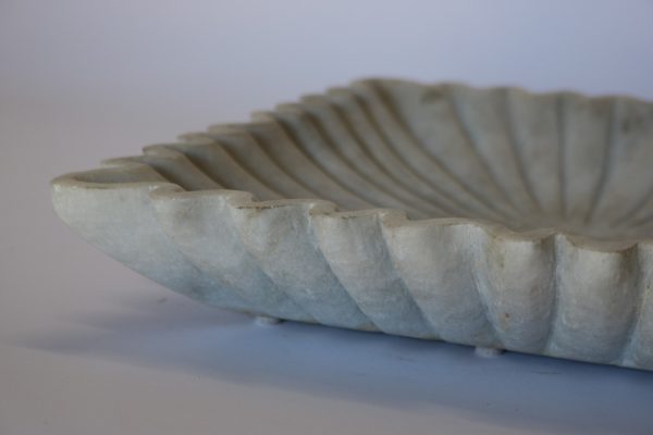 Hand Carved White Marble Plate - Image 4