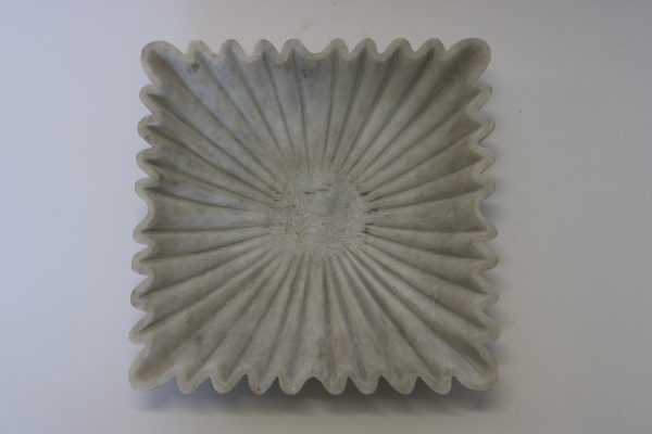 Hand Carved White Marble Plate - Image 5