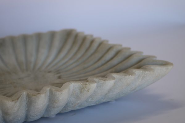 Hand Carved White Marble Plate - Image 2