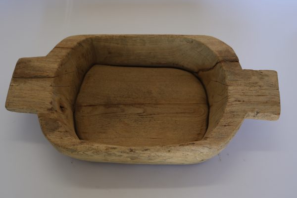 Hand carved wood plate