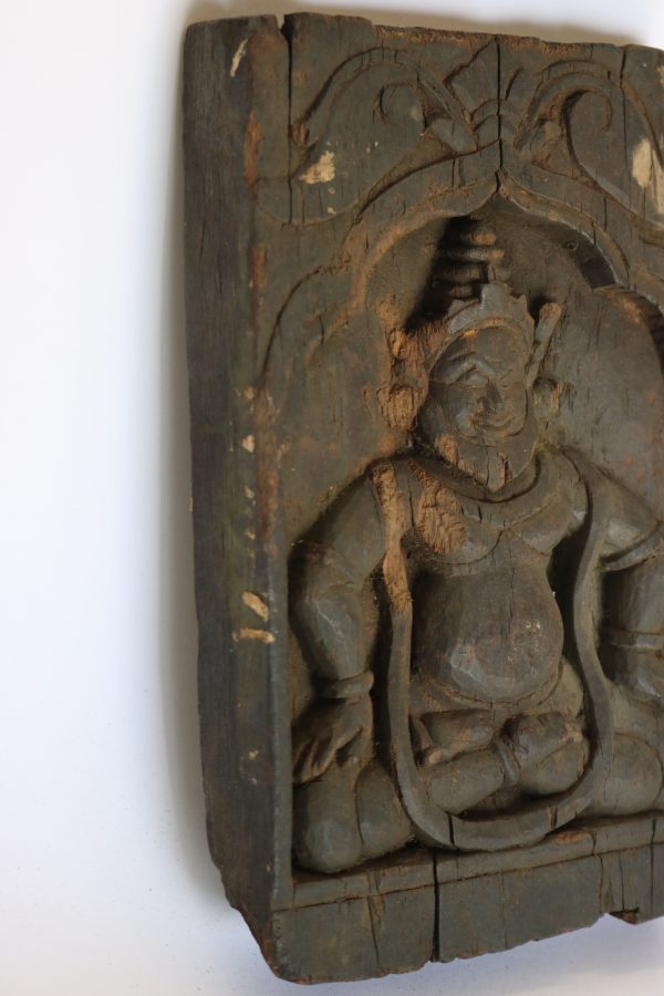 Hand carved wood panel from India - Image 3