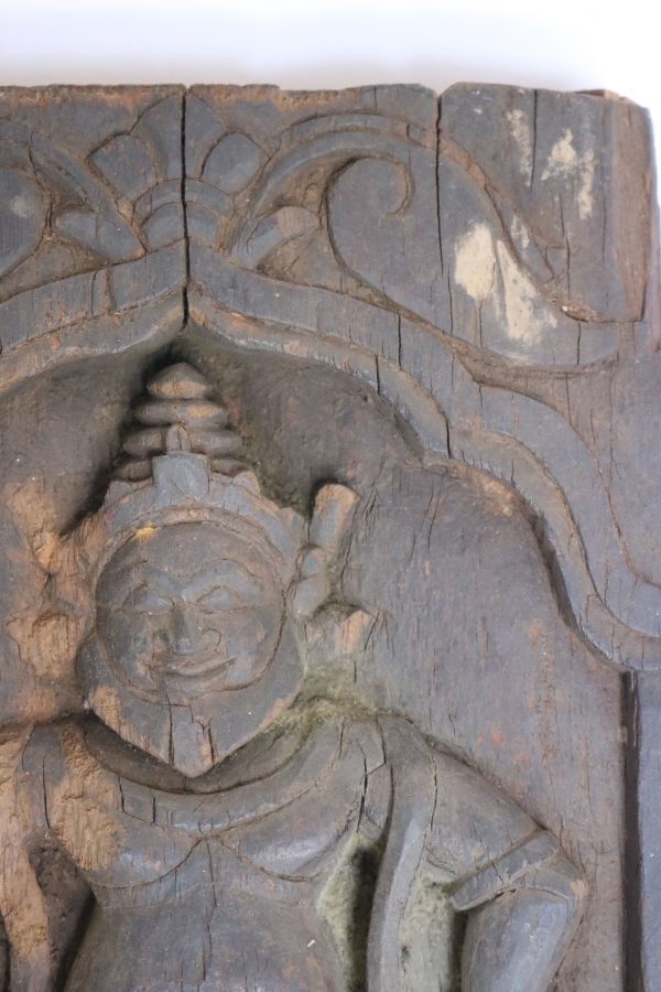 Hand carved wood panel from India - Image 4