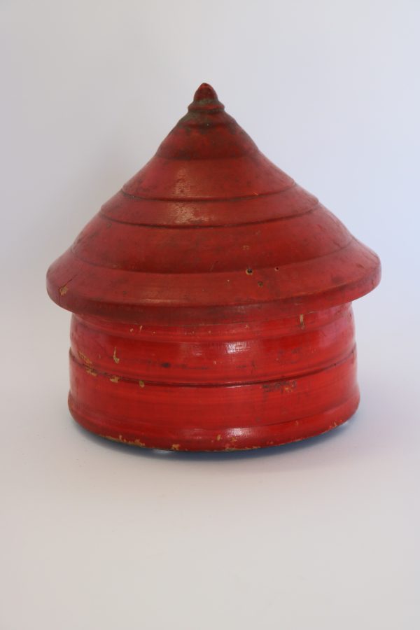 Painted Wood box with Lid from India - Image 2