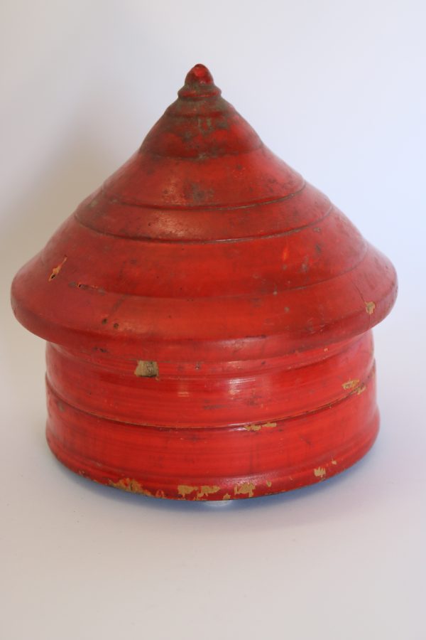Painted Wood box with Lid from India