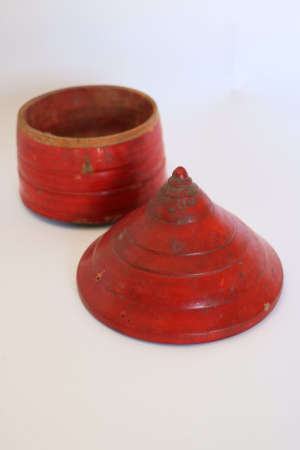 Painted Wood box with Lid from India - Image 5