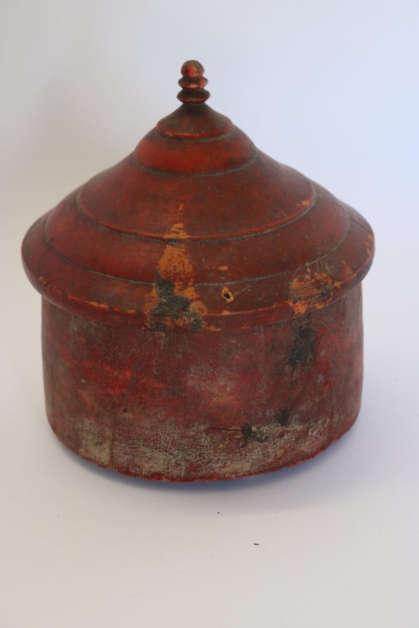 painted wood box with lid