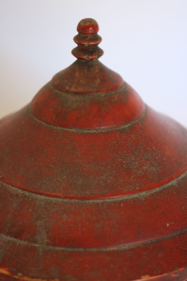 painted wood box with lid - Image 4