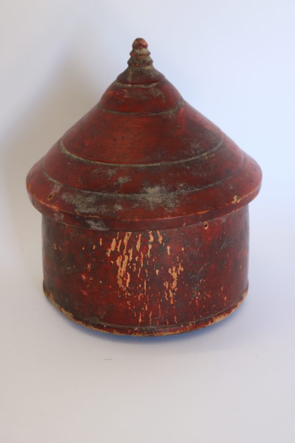 PAinted wood box with lid - Image 2