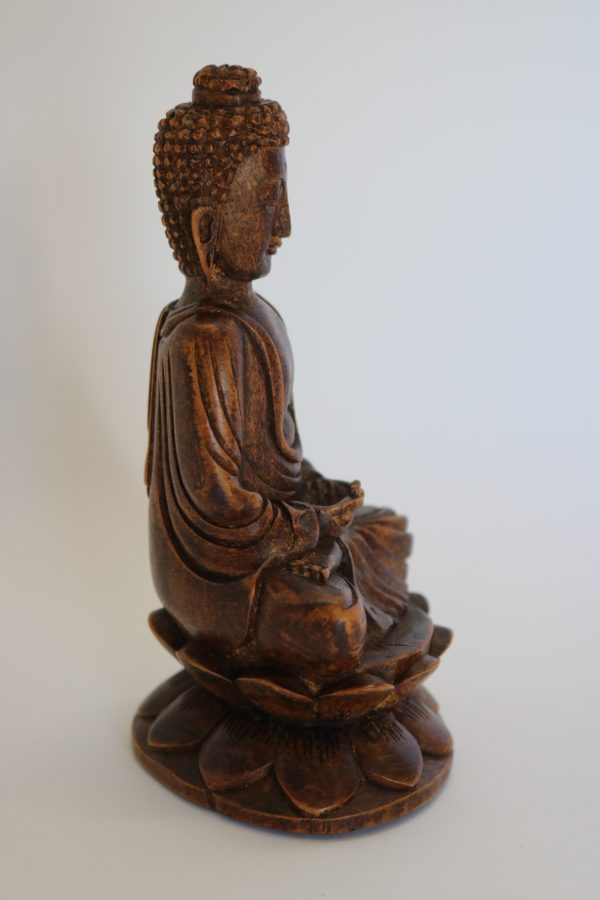 Hand Carved Wood Buddha - Image 6