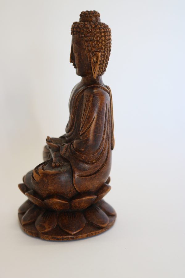 Hand Carved Wood Buddha - Image 3