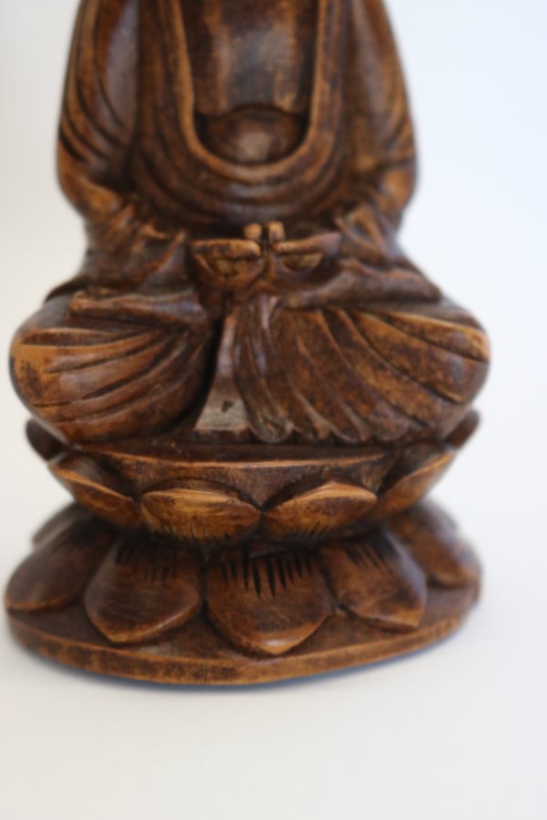 Hand Carved Wood Buddha - Image 4