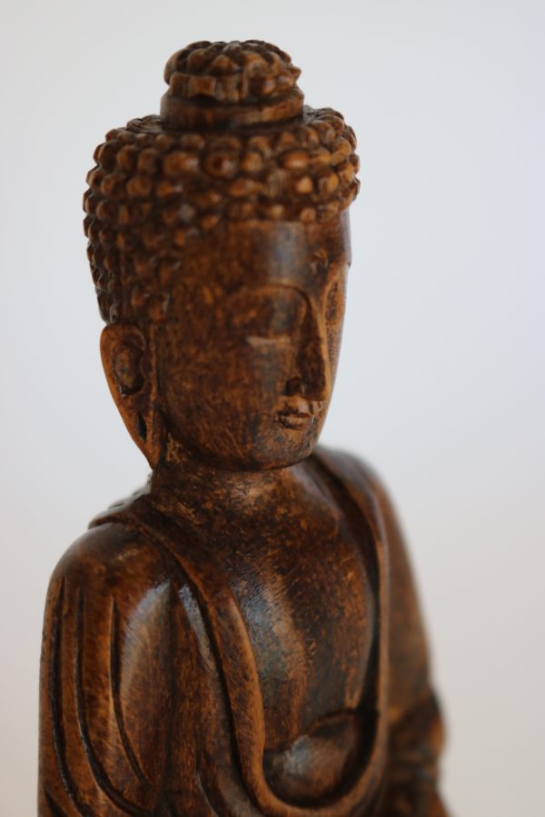 Hand Carved Wood Buddha - Image 5