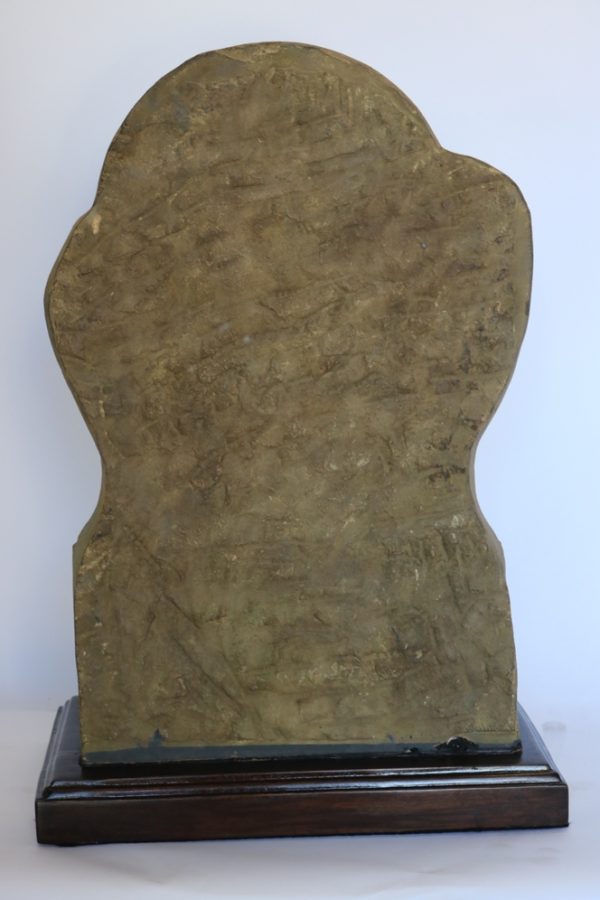 Hand carved stone lord ganesha with wood base from India - Image 12