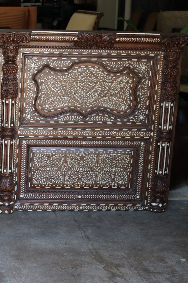 Wood and bone inlay window from Jaisalmer palace India - Image 4
