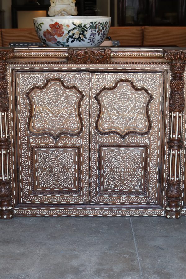 Wood and bone inlay window from Jaisalmer palace India - Image 5