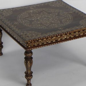 Wood and Bone Inlay Table