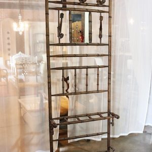Antique English Wooden Coat Rack