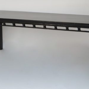 Elm Wood Black Lacquer Dining Table