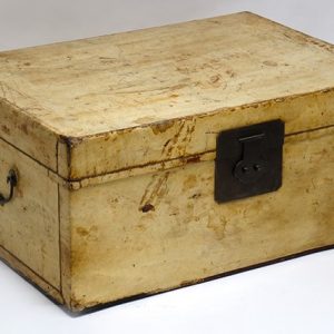 White Leather Trunk