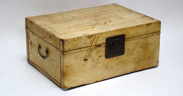 White Leather Trunk