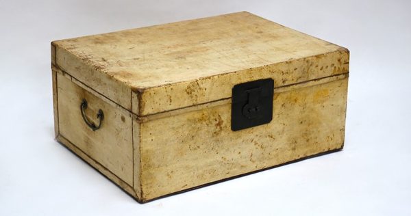 White Leather Trunk
