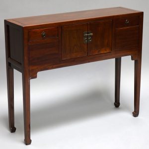 Elm Wood Lacquered Side Table