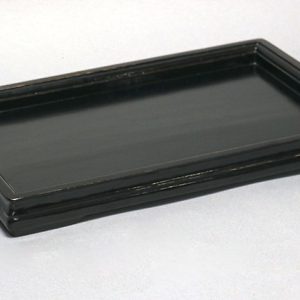 Elm Wood Black Lacquer Tray