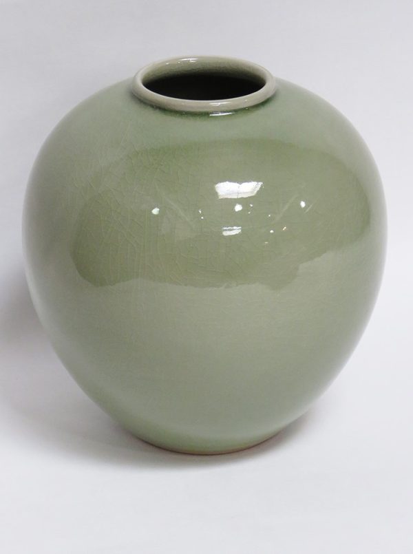 Hand Made Crackle Glaze Celadon Ceramic Vase